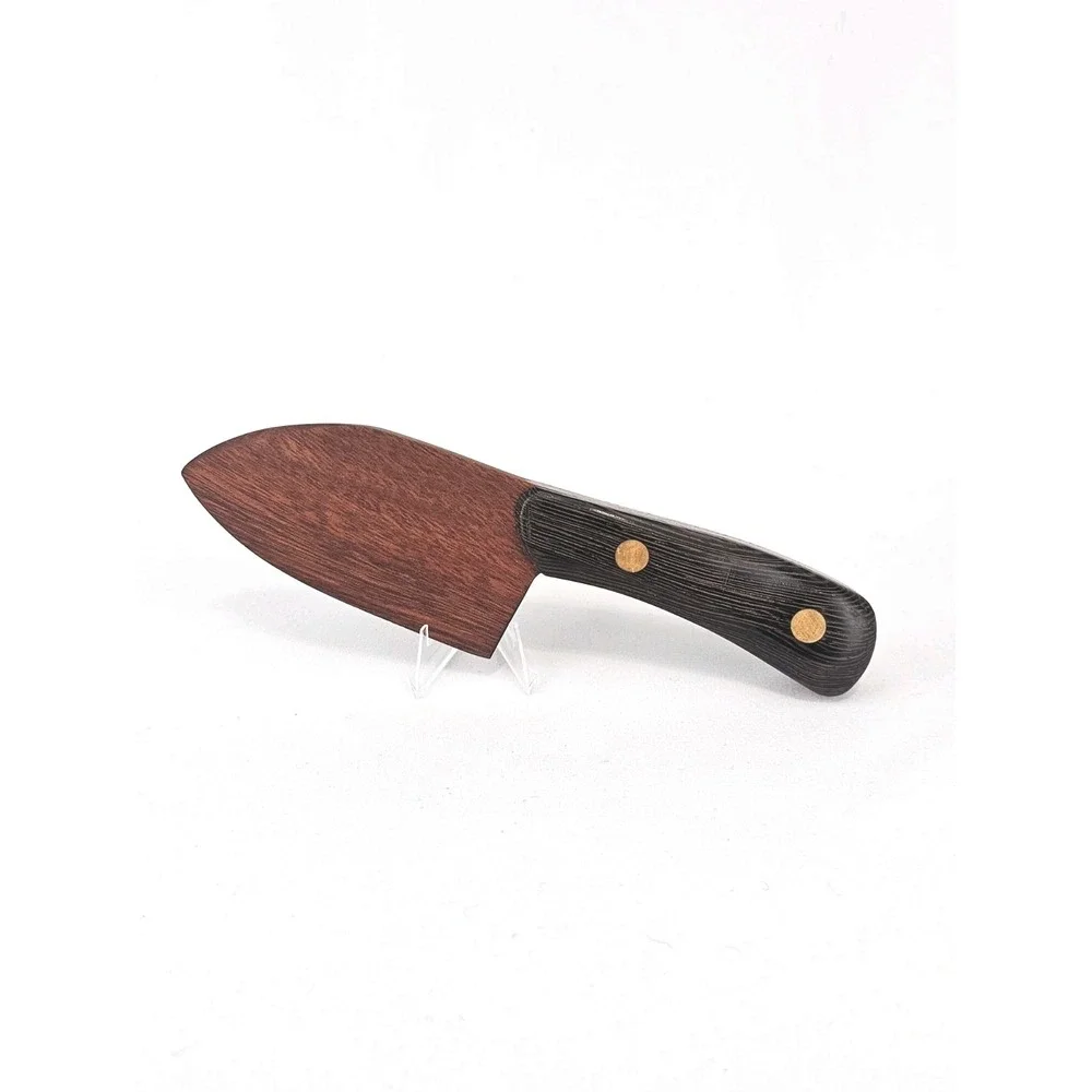 Exotic African Red Wood Handmade Fixed Blade Knife Handcrafted Curved Palm Swell